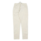 INDICODE JEANS Mens Cotton Blend White Slim Tapered Trousers W28 L30 Casual
