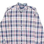 GANT Mens Blue & Red Checked Shirt S Classic Cotton Blend Button-Down Collar