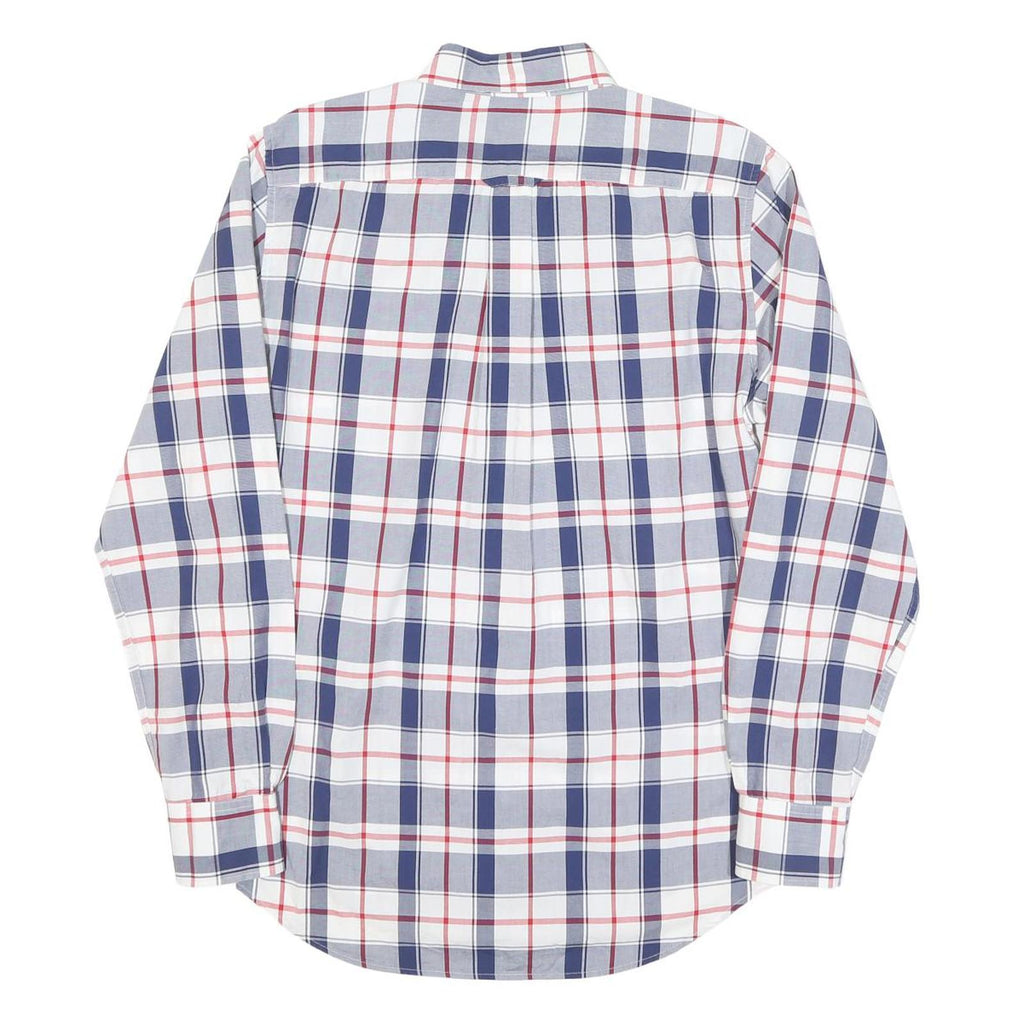 GANT Mens Blue & Red Checked Shirt S Classic Cotton Blend Button-Down Collar
