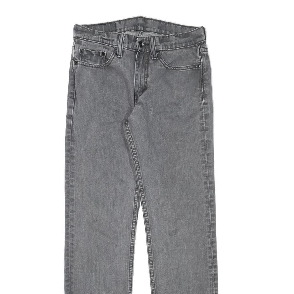 LEVI'S 514 Mens Jeans Grey Slim Straight Denim Medium W27 L26 Zip Closure