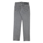 LEVI'S 514 Mens Jeans Grey Slim Straight Denim Medium W27 L26 Zip Closure