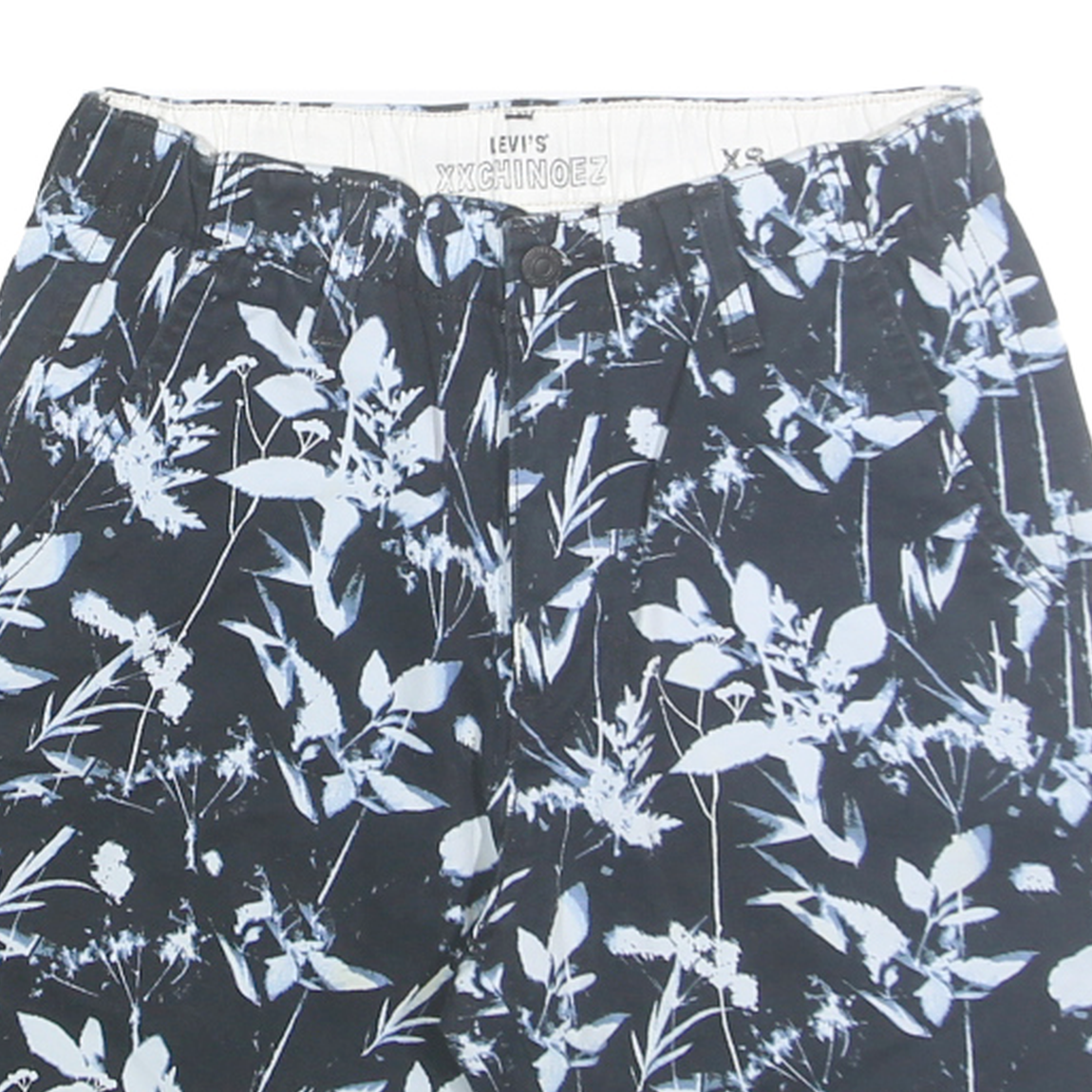 LEVI'S Mens Shorts Black Floral Print XS W26 Cotton Blend Casual Relaxed Fit