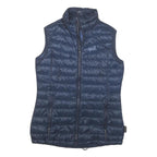 JACK WOLFSKIN Womens Navy Blue Lightweight Quilted Jacket S Polyester Blend Zip