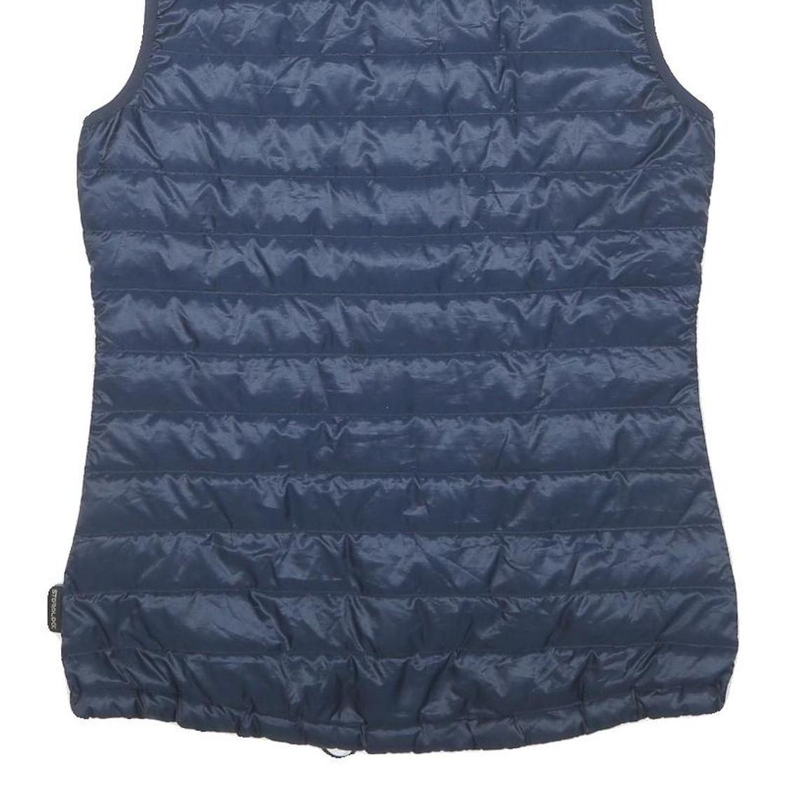 JACK WOLFSKIN Womens Navy Blue Lightweight Quilted Jacket S Polyester Blend Zip