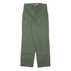 MARSUM Womens Cotton Blend Green Relaxed Straight Trousers W28 L30 Utility Cargo
