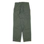 MARSUM Womens Cotton Blend Green Relaxed Straight Trousers W28 L30 Utility Cargo