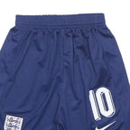 NIKE Boys Shorts Blue England Crest Number 10 M W22 Sports Soccer