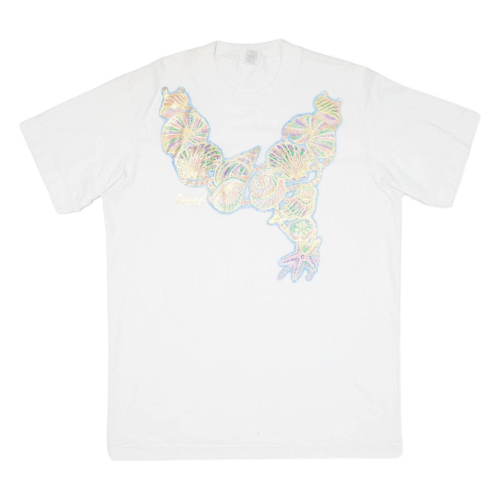 CARIBBEAN TROPIC Shells Womens T-Shirt White XL