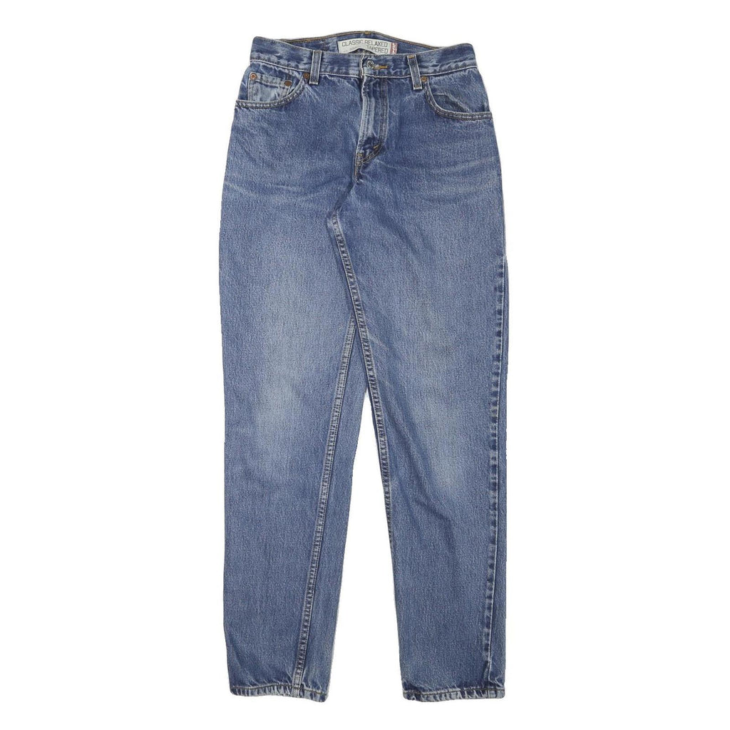 LEVI'S Womens Relaxed Tapered Denim Medium Blue W28 L32 Classic Cotton Zip Jeans