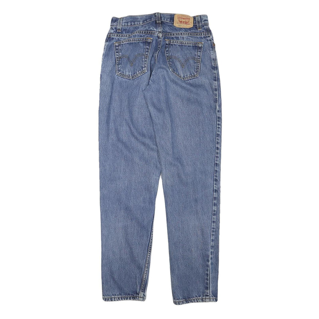 LEVI'S Womens Relaxed Tapered Denim Medium Blue W28 L32 Classic Cotton Zip Jeans