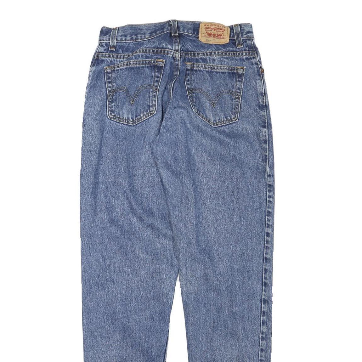 LEVI'S Womens Relaxed Tapered Denim Medium Blue W28 L32 Classic Cotton Zip Jeans