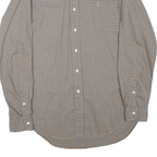 RALPH LAUREN Mens Blue & Orange Check Shirt M Button Down Classic Fit