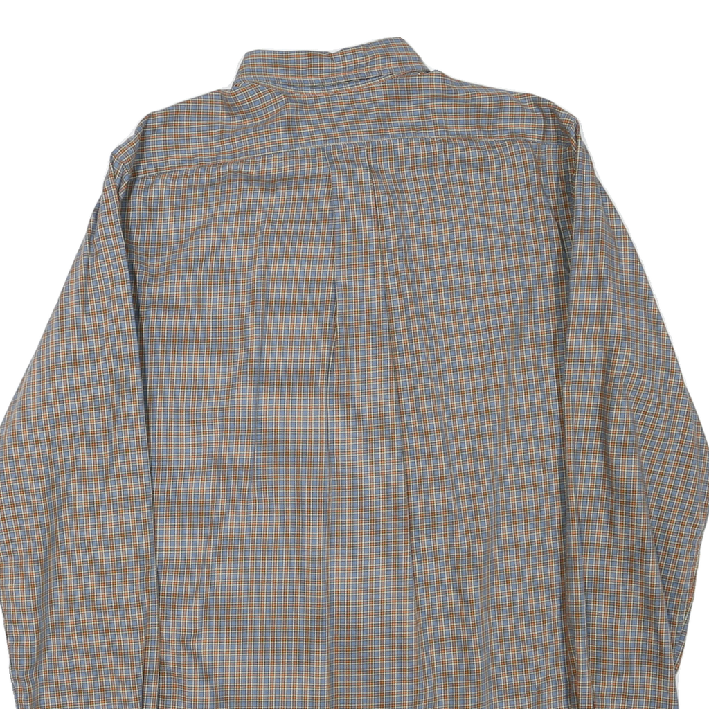 RALPH LAUREN Mens Blue & Orange Check Shirt M Button Down Classic Fit