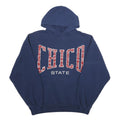 RUSSELL ATHLETIC Mens Blue Chico State Hoodie L Cotton Blend Pullover Hooded