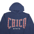 RUSSELL ATHLETIC Mens Blue Chico State Hoodie L Cotton Blend Pullover Hooded