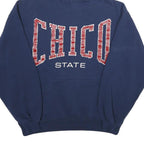 RUSSELL ATHLETIC Mens Blue Chico State Hoodie L Cotton Blend Pullover Hooded