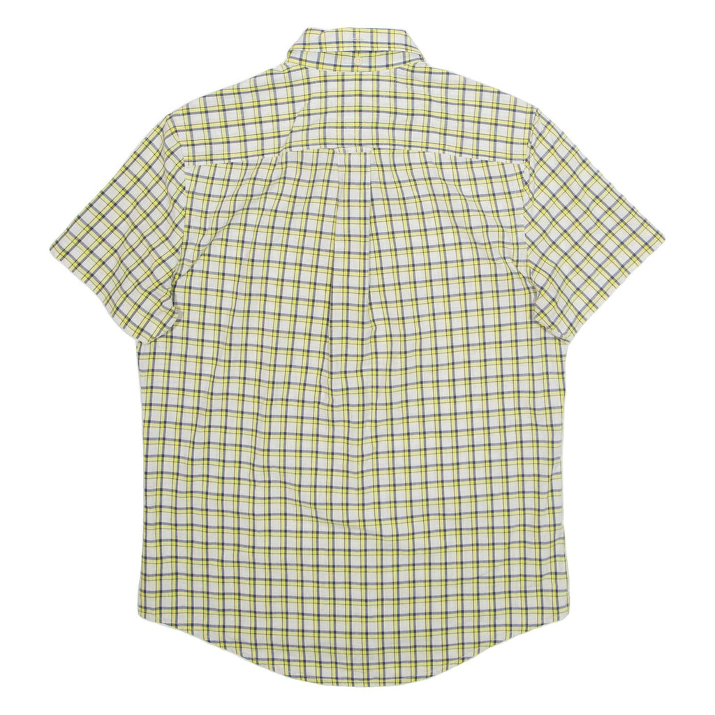 TOMMY HILFIGER Mens Shirt Yellow Plaid S
