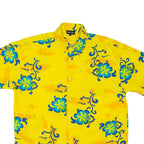 CODE ONE Mens Shirt Yellow Floral L