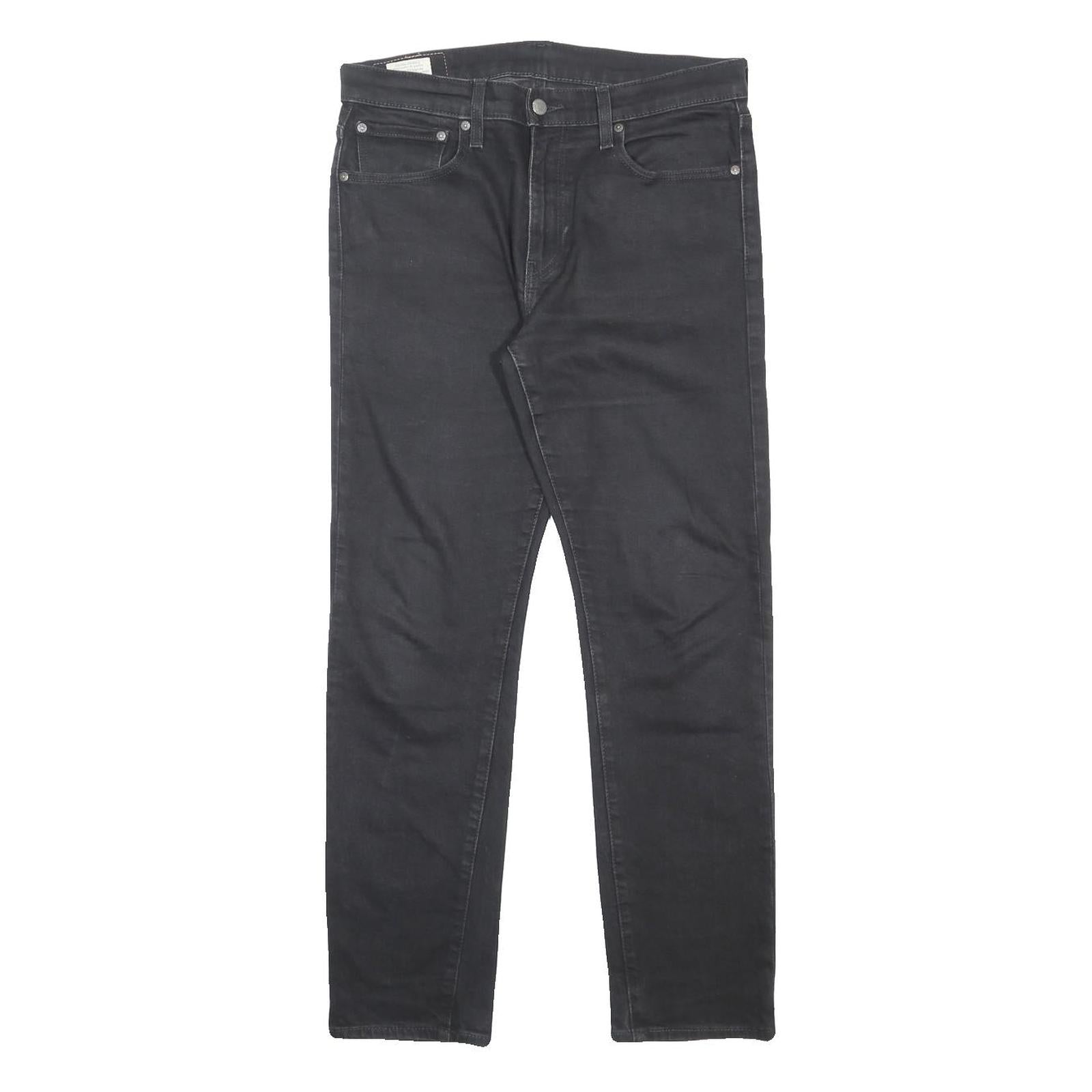 LEVI'S 502 BIG E Mens Slim Black Denim Medium W32 L29 Stylish Zip Jeans