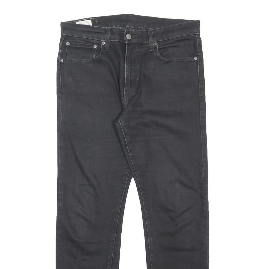 LEVI'S 502 BIG E Mens Slim Black Denim Medium W32 L29 Stylish Zip Jeans