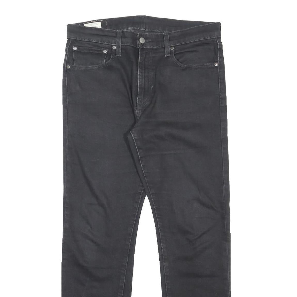 LEVI'S 502 BIG E Mens Slim Black Denim Medium W32 L29 Stylish Zip Jeans