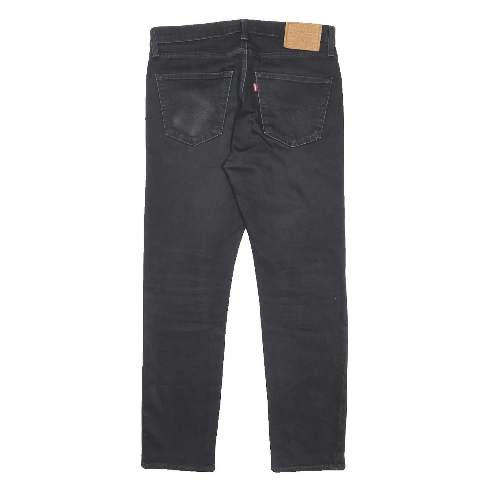 LEVI'S 502 BIG E Mens Slim Black Denim Medium W32 L29 Stylish Zip Jeans