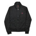PUMA Womens Black Pink Logo Jacket M Polyester Blend Zip Athletic Track Top