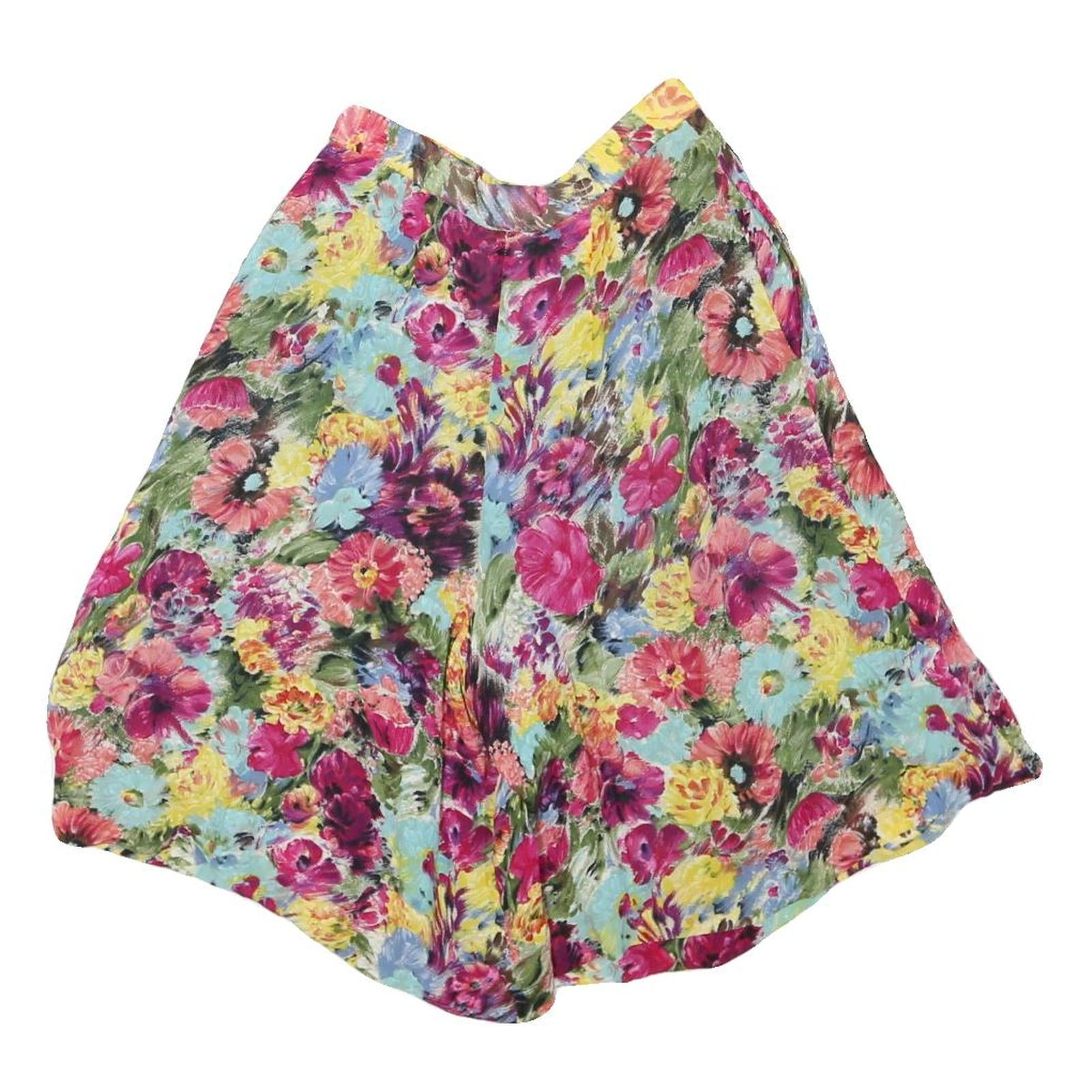 Womens Shorts Multicolour Floral Print S W24 Summer Casual Lightweight