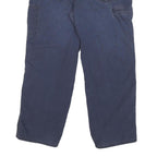CARHARTT Mens Regular Fit Blue Cotton Blend Trousers W36 L30 Workwear Casual