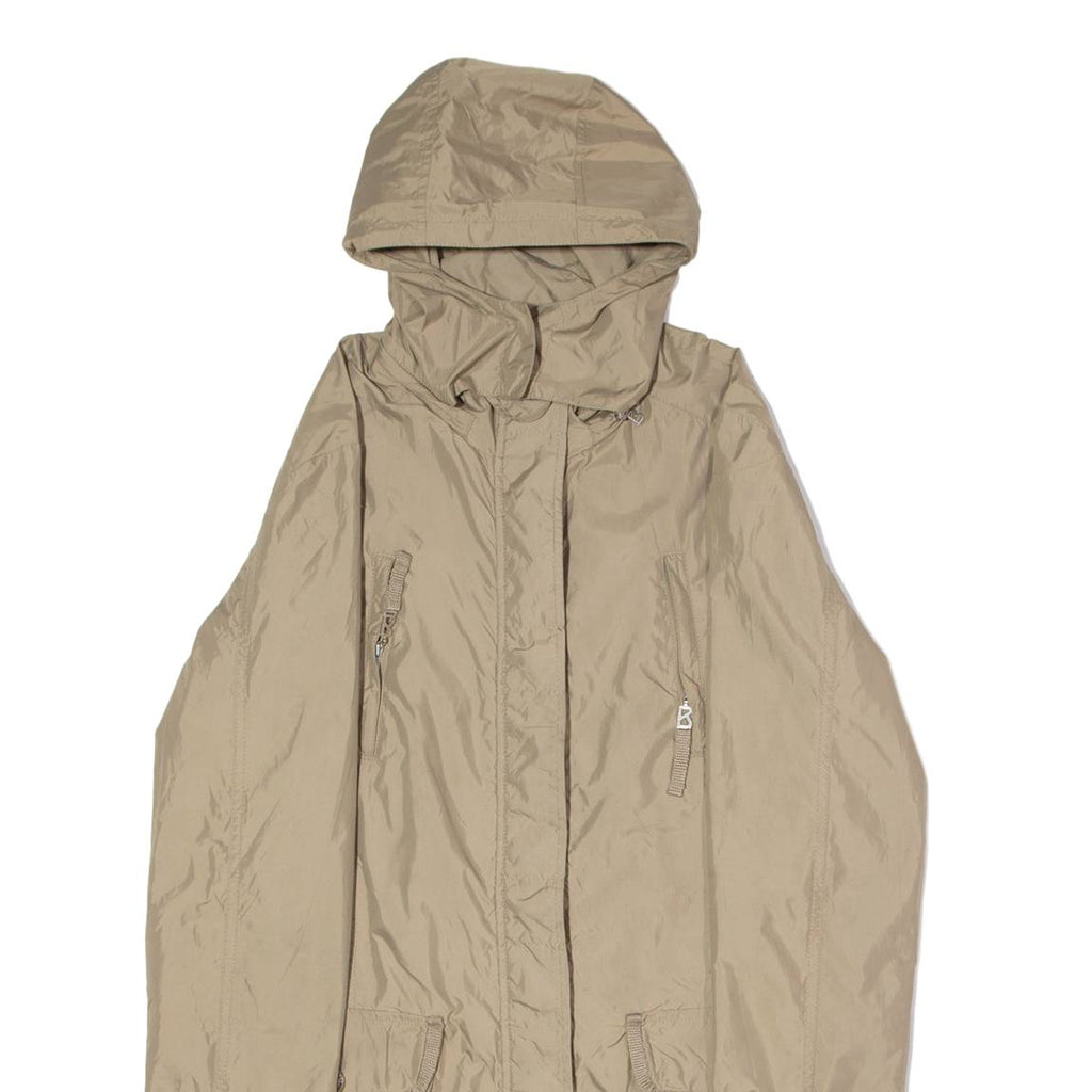 BOGNER Womens Parka Coat Beige Canvas Nylon UK 8