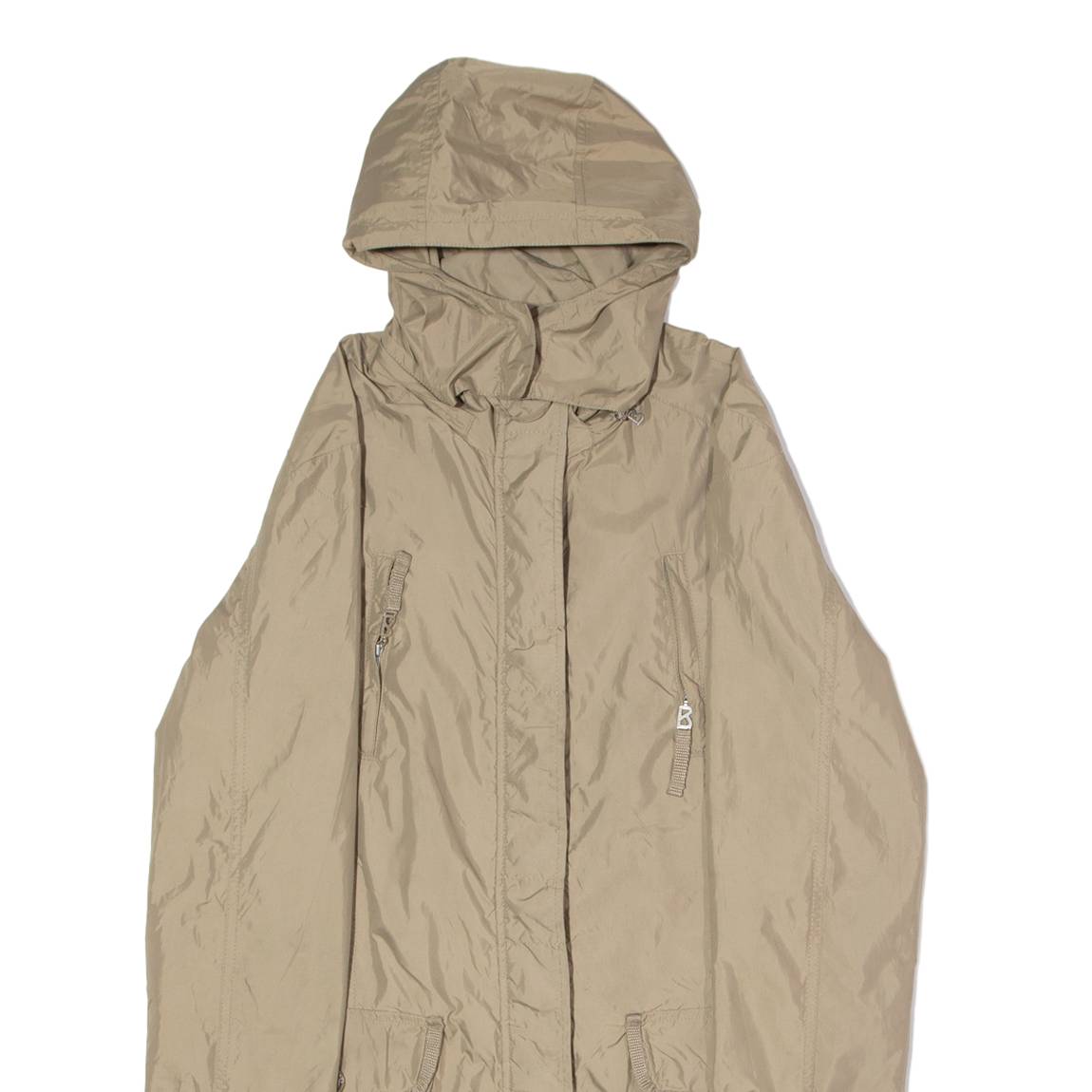 BOGNER Womens Parka Coat Beige Canvas Nylon UK 8
