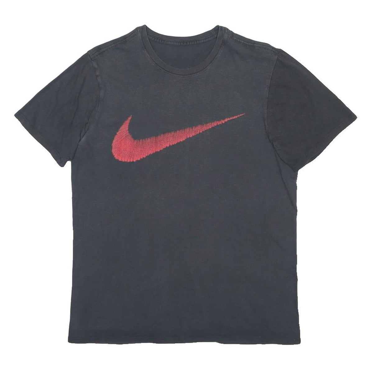 NIKE Mens Black & Red Graphic T-Shirt M Short Sleeve Crew Neck Casual Essential