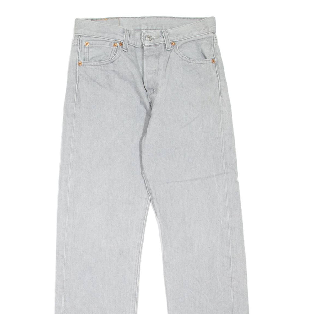 LEVI'S 501 Jeans Mens Grey Regular Straight W26 L29