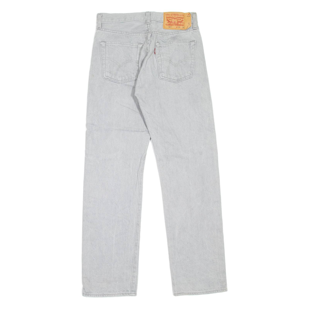 LEVI'S 501 Jeans Mens Grey Regular Straight W26 L29