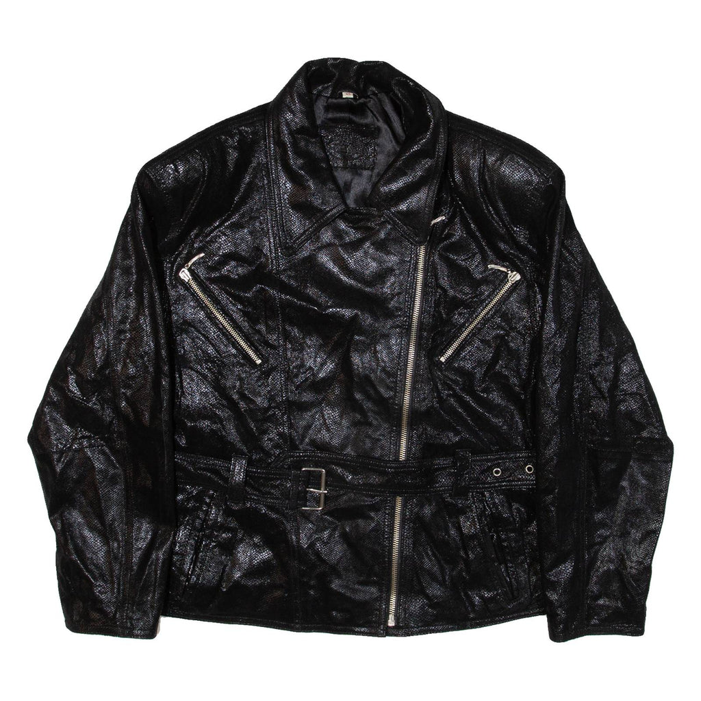 Womens Biker Jacket Black Leather S