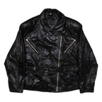 Womens Biker Jacket Black Leather S