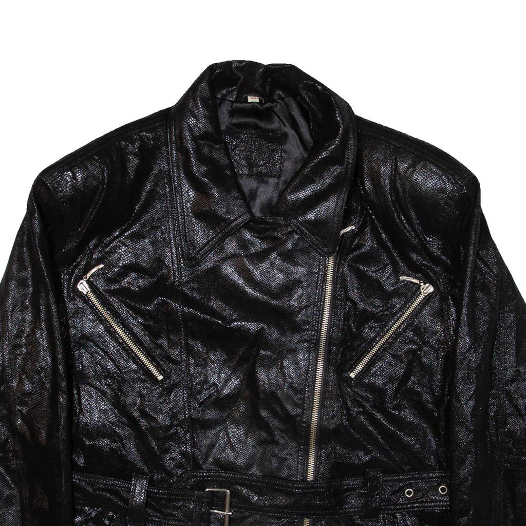 Womens Biker Jacket Black Leather S