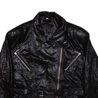 Womens Biker Jacket Black Leather S