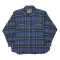 FIELD & STREAM Mens Blue Black Checked Cotton Blend Shirt L Casual Long Sleeve