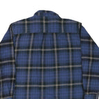 FIELD & STREAM Mens Blue Black Checked Cotton Blend Shirt L Casual Long Sleeve