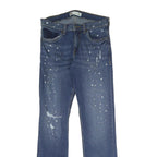 LEVI'S 501 Mens Jeans Blue Regular Straight Denim Medium W30 L30 Distressed