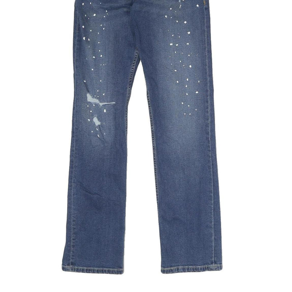 LEVI'S 501 Mens Jeans Blue Regular Straight Denim Medium W30 L30 Distressed