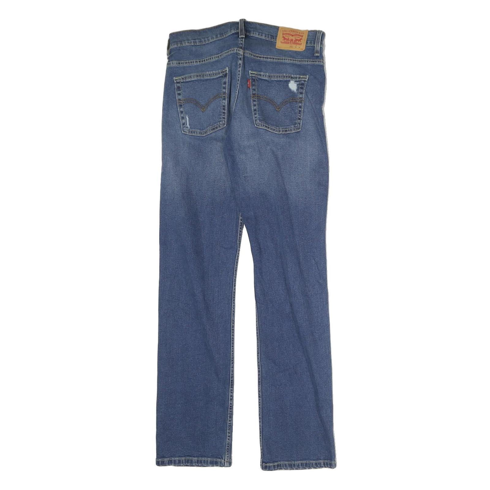 LEVI'S 501 Mens Jeans Blue Regular Straight Denim Medium W30 L30 Distressed