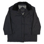 GOLDFIX Womens Puffer Jacket Black 90s UK 16