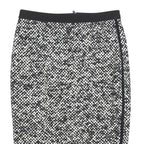 MARC CAIN Womens Black & White Pencil Knee Length Polyester Skirt S Zip