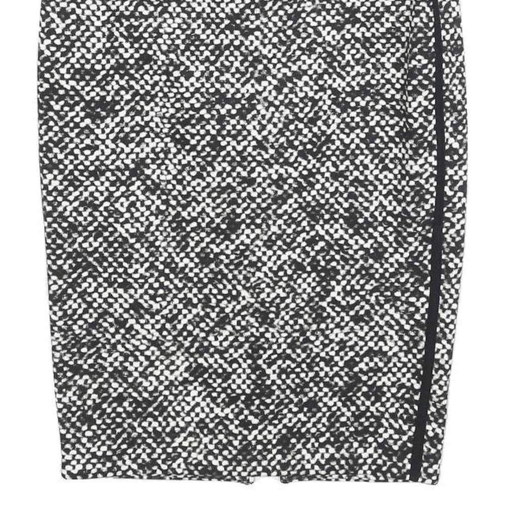 MARC CAIN Womens Black & White Pencil Knee Length Polyester Skirt S Zip