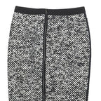 MARC CAIN Womens Black & White Pencil Knee Length Polyester Skirt S Zip