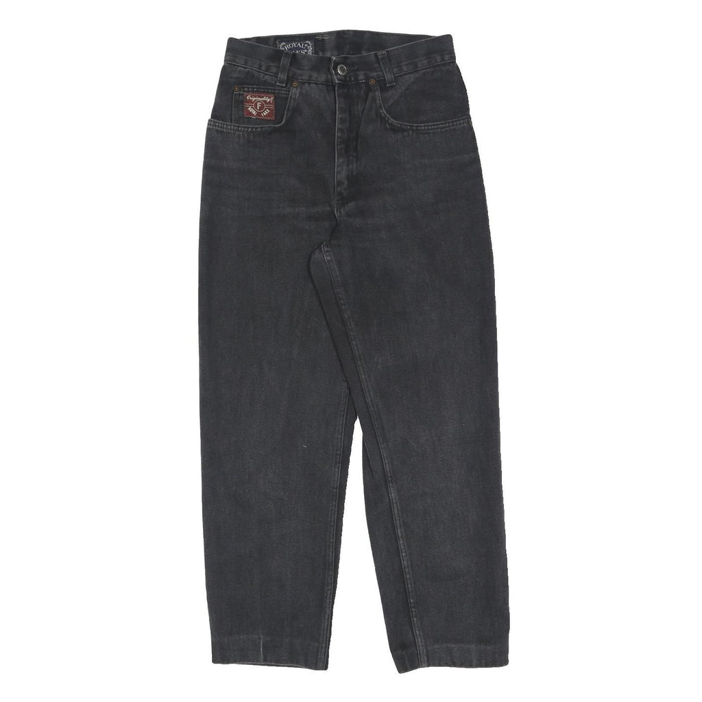 ROYAL FAKS Womens Black Denim Straight Cotton Dark Wash Regular Fit Jeans W26