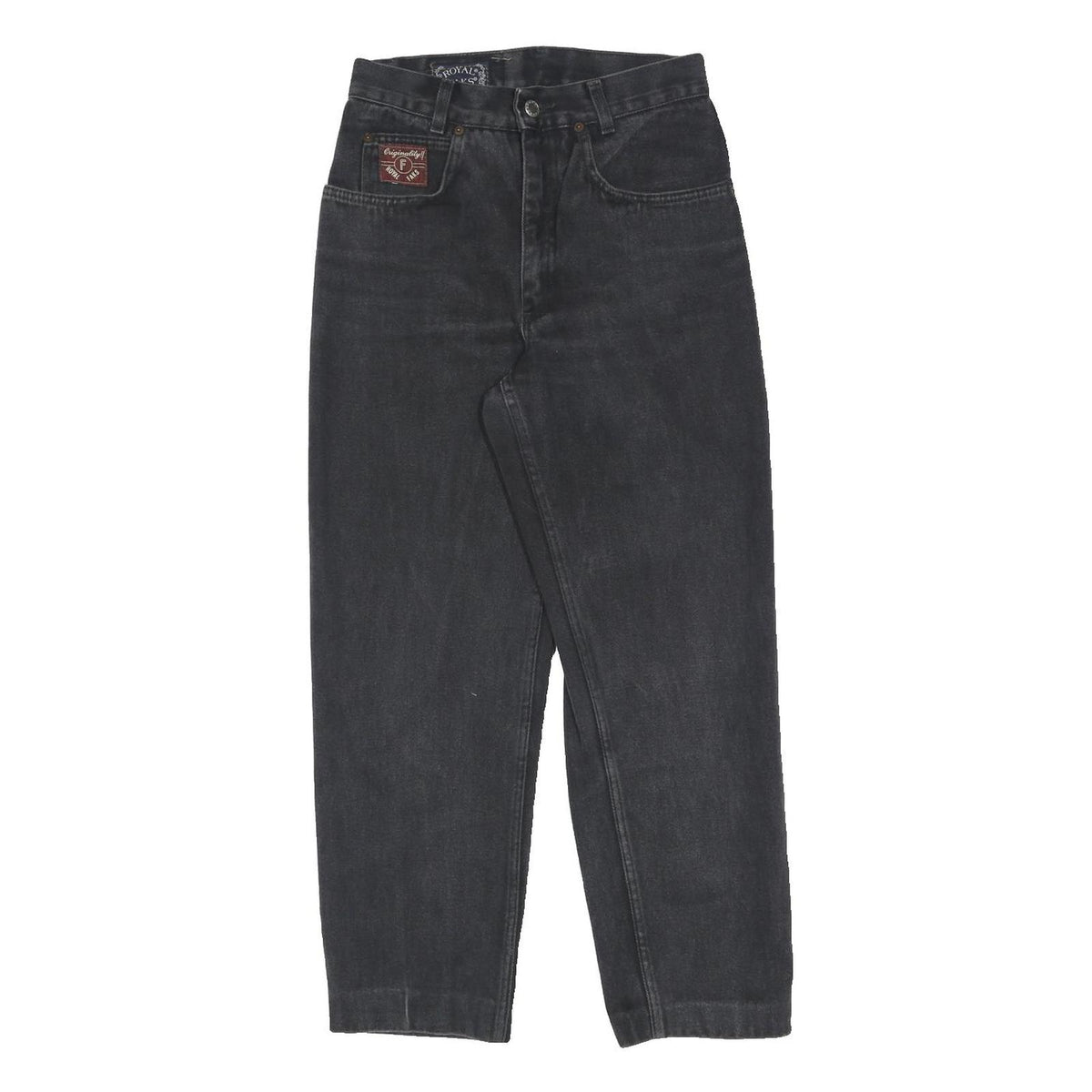 ROYAL FAKS Womens Black Denim Straight Cotton Dark Wash Regular Fit Jeans W26