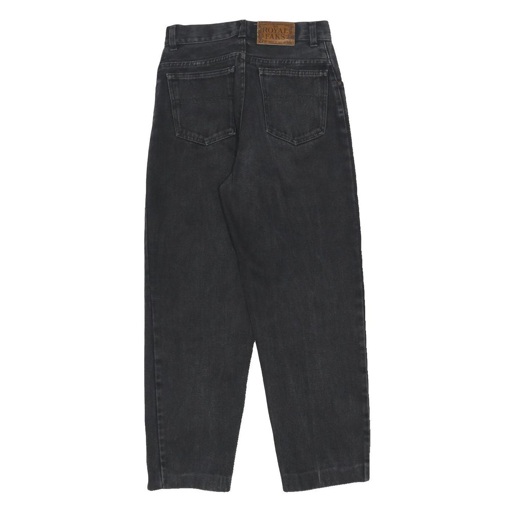 ROYAL FAKS Womens Black Denim Straight Cotton Dark Wash Regular Fit Jeans W26